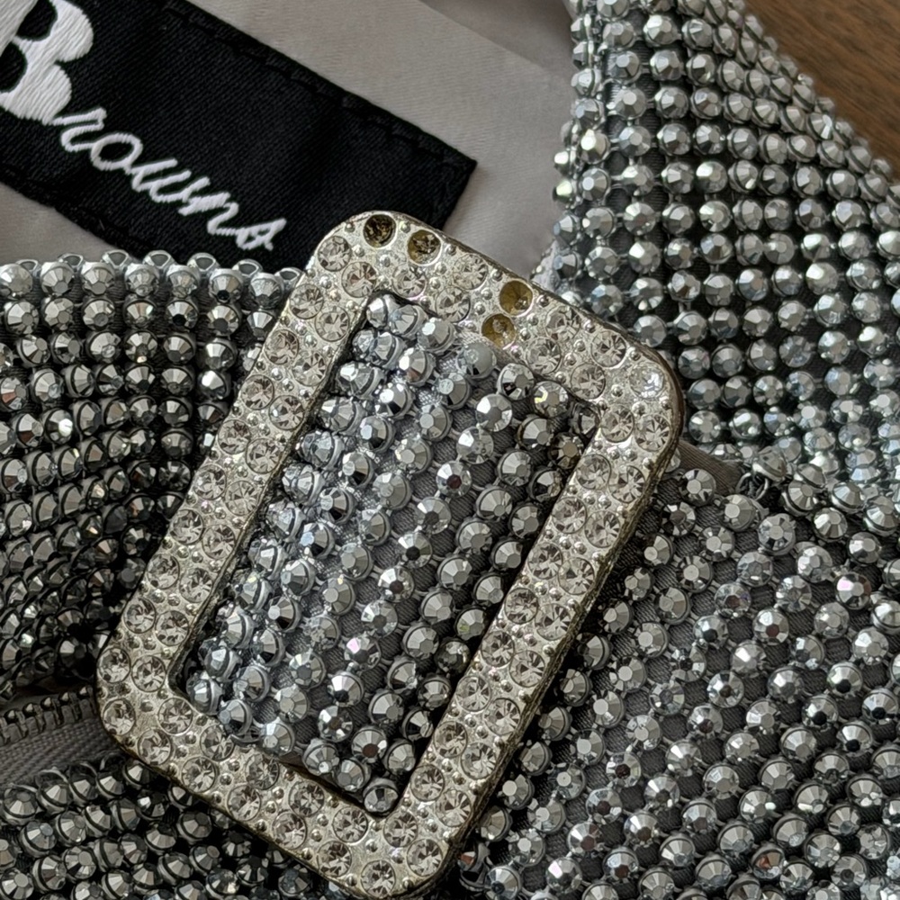 Brown’s Silver Crystal Beaded Shoulder Bag - Picture 5 of 5